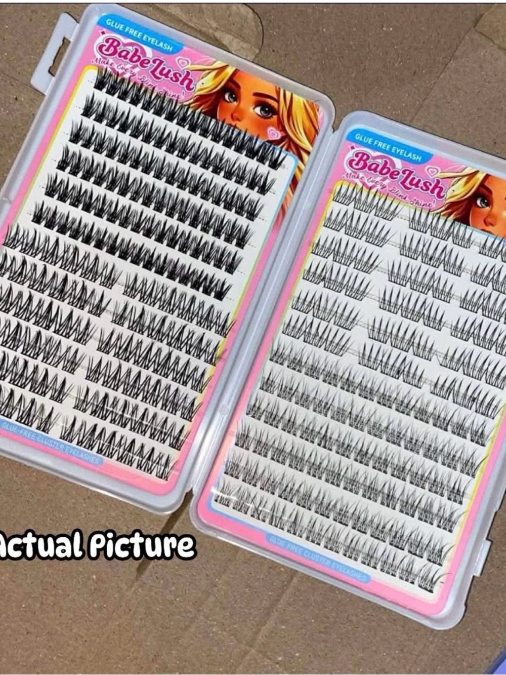 Glue-Free Individual False Eyelash Clusters - Black
